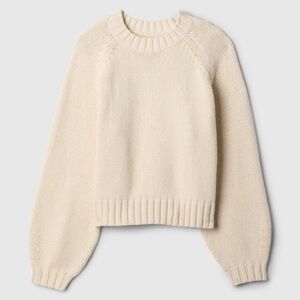 GAP crew neck balloon sleeve sweater L petite